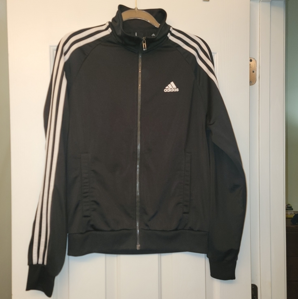 Adidas Women's Black and White Track Jacket